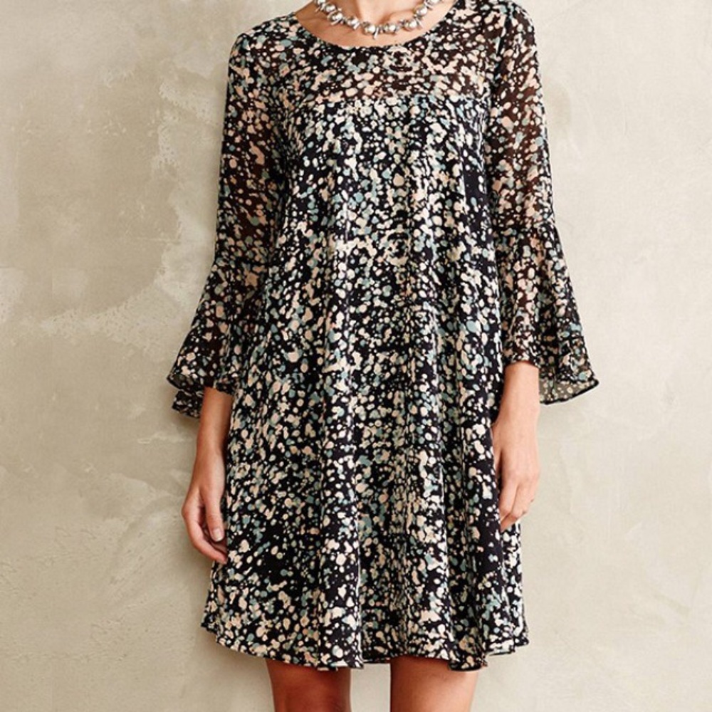 Anthropologie paper crown droplet dress
